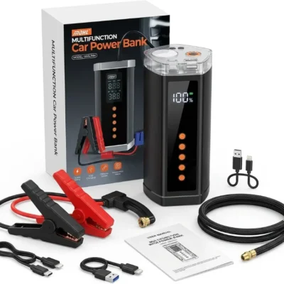 CAR JUMP STARTER AND TYRE