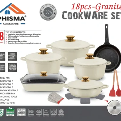 18-piece granite cookware set