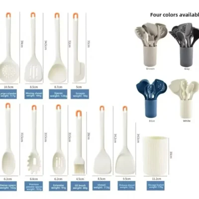 Silicone Cooking Utensil Set 11-Piece Non-Stick Kitchen Tools