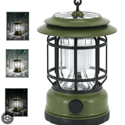 SOLAR POWERED LED CAMPING LANTERN WITHH USB CHARGE PORT