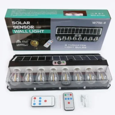 8 Tungsten solar sensor wall light