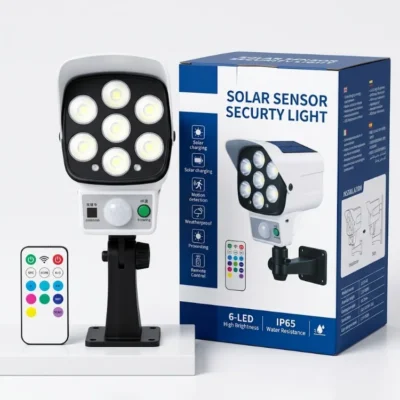 Solar powered LED motion sensor security light